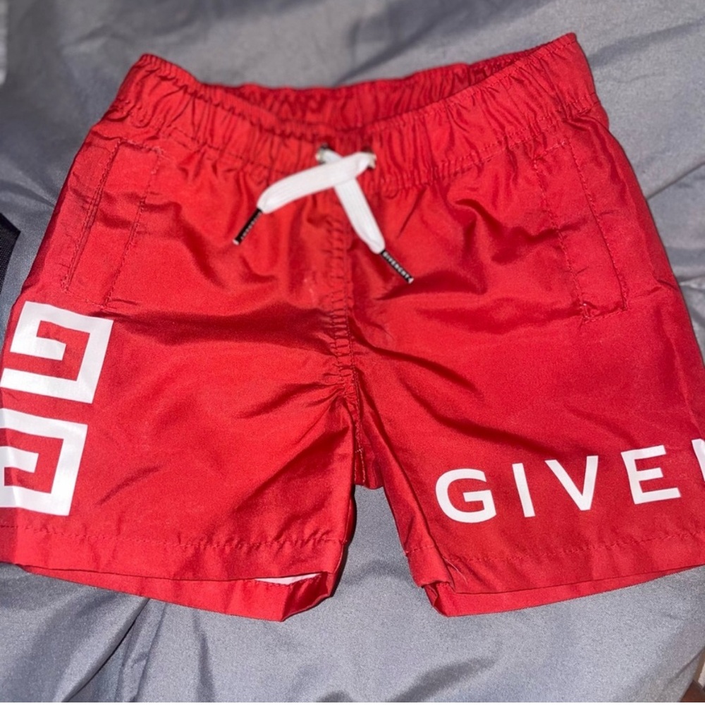 Givenchy Kids Red Swim Trunks